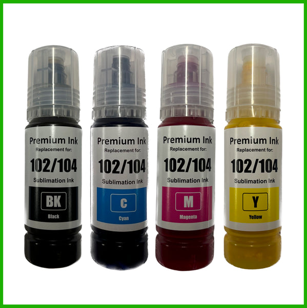 Sublimation Ink for 102 Epson EcoTank (70ml Bottles)