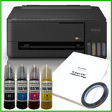 Sublimation Bundle: Epson EcoTank ET-1910 Printer + 4 x Inks + A4 Paper