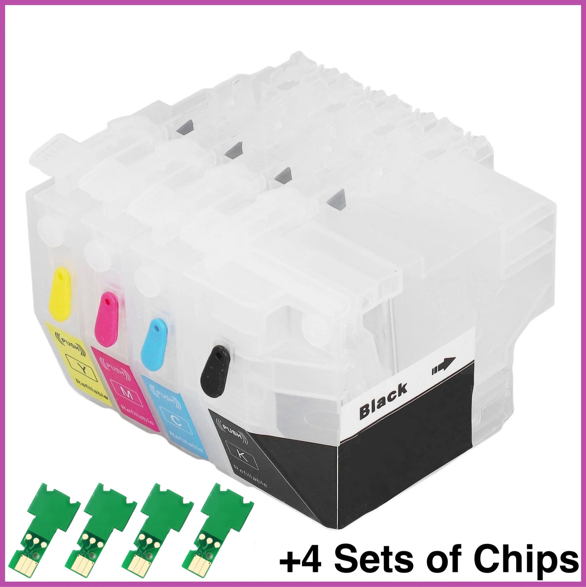 Ink Pin Ref Refillable 422XL Cartridges for Brother – 247.ink
