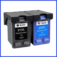 Remanufactured HP 21XL & 22XL High Capacity Ink Cartridges (Compatible Replacement)