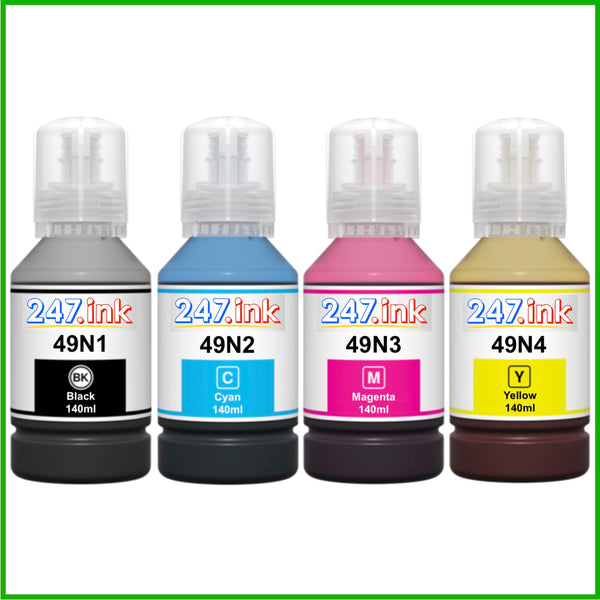 Compatible Multipack of Sublimation Ink Bottles for T49N Epson SureColour Printers (140ml bottles)