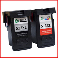 Remanufactured Canon 512 / 513 High Capacity Ink Cartridges (Compatible Replacement 510 / 511)
