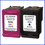 Remanufactured HP 62XL High Capacity Ink Cartridges (Compatible Replacement)