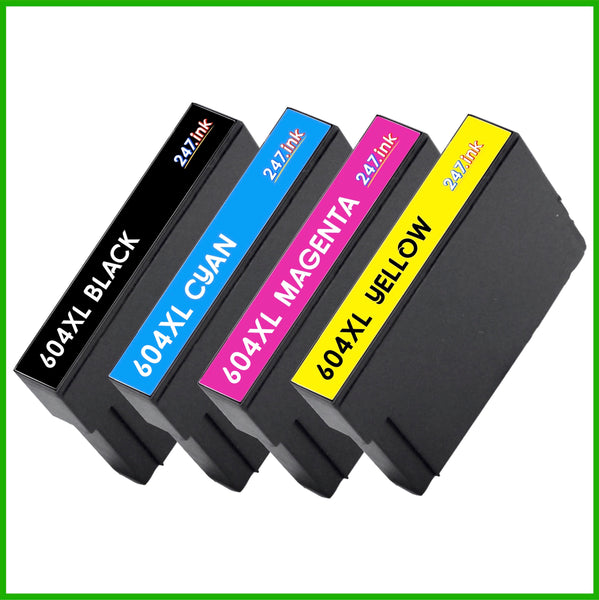 HALLOLUX 4-Pack 604XL High Yield Ink Cartridges Compatible for Epson 6